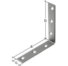 Conector unghiular cu găuri de foraj pentru fixare