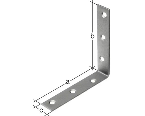 Conector unghiular cu găuri de foraj pentru fixare