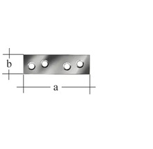 Conector metalic cu patru găuri și indicații de măsurare