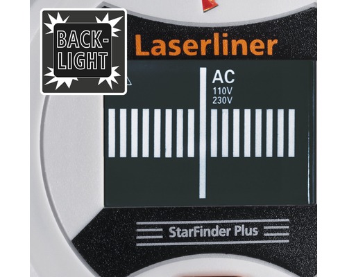 Afișaj Laserliner StarFinder Plus cu indicator de tensiune și iluminare de fundal