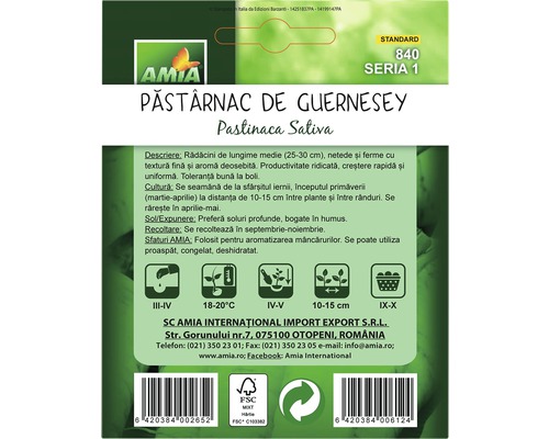 Pachet de semințe Păstârnac de Guernesey
