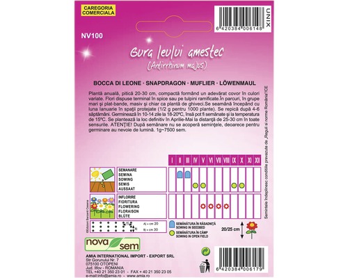 Pachet cu semințe de Gura leului