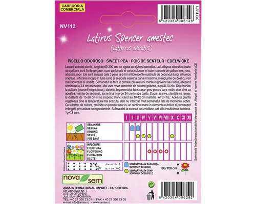 Pachet de semințe de mazăre dulce