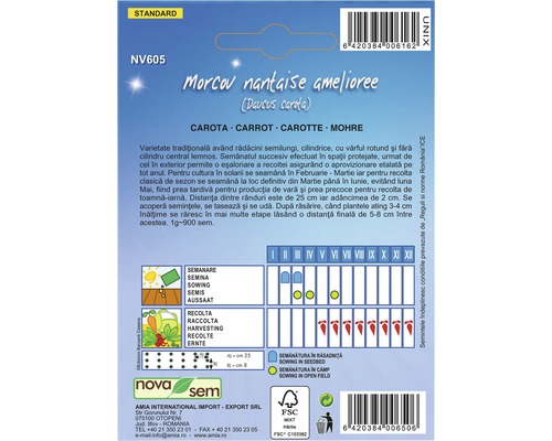 Ambalaj semințe morcov Nantaise Amelioree