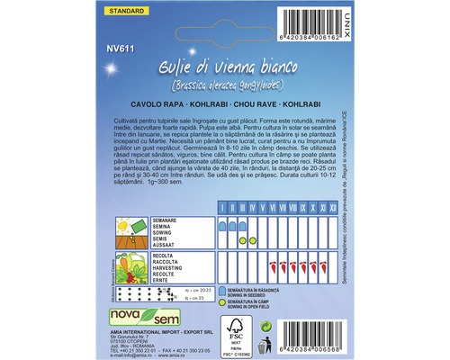 Plic cu semințe pentru gulie, varietate albă