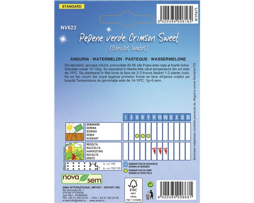 Pachet de semințe de pepene verde Pepene Verde Crimson Sweet