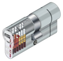 Cilindru de siguranță dublu Abus D10NPA 45/50 mm, 5 chei, protecție anti-găurire-thumb-1