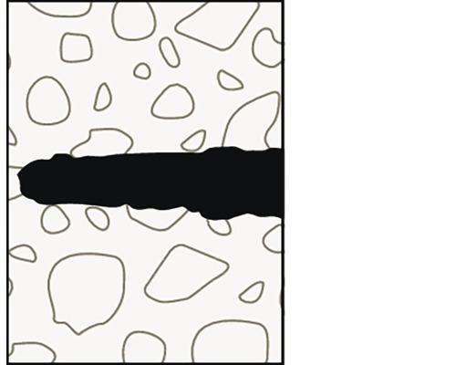 Ilustrație a unei structuri de beton sigilate