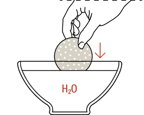 Reprezentare a scufundării unui obiect în apă