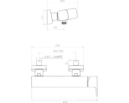Desen tehnic al unei baterii cu dimensiuni