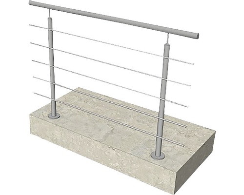 Stâlp de balustradă cu umplutură de cablu de sârmă pentru exterior