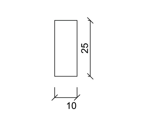 Desen tehnic cu dimensiunile 25 și 10.
