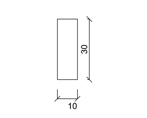 Desen tehnic cu dimensiuni: 10 și 30