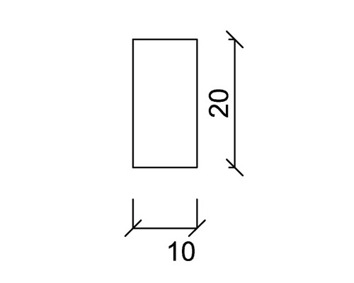 Desen tehnic cu dimensiunile 10 și 20.