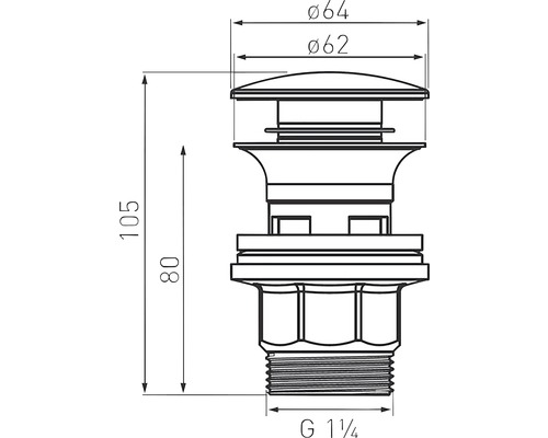Desenul unei supape cu dimensiuni