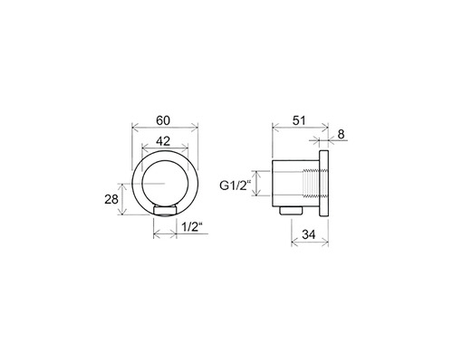 Desen tehnic al unui robinet cu dimensiuni