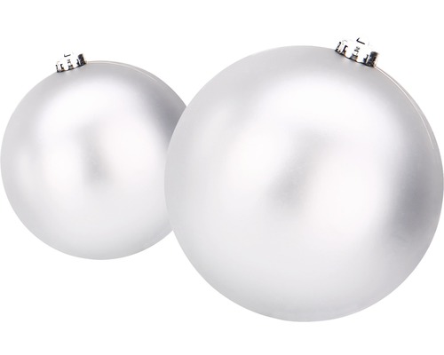 Două globuri de Crăciun din plastic