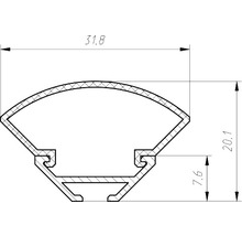 Desen în secțiune transversală a unui profil cu dimensiuni