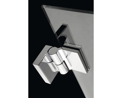 Feronerie metalică pentru cabină de duș pe o ușă de sticlă