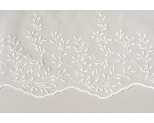 Dantelă cu design cu frunze și margine ondulată