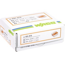 Cleme legături rapide cabluri Wago 3x max. 4 mm², pachet 50 bucăți (gama 221)-thumb-1