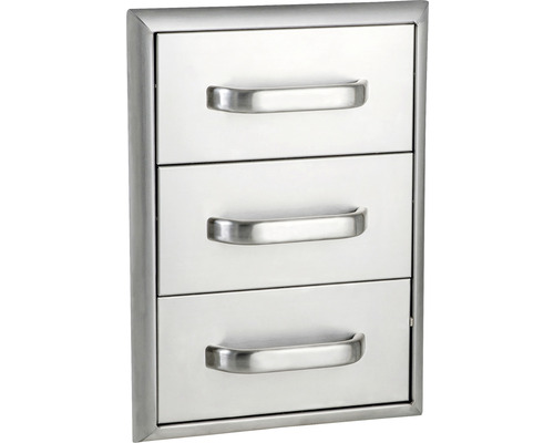 Element de sertar din oțel inoxidabil cu trei sertare pentru exterior