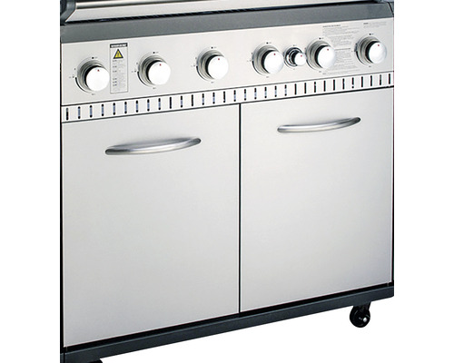 Stație de grătar cu șase arzătoare și dulap inferior