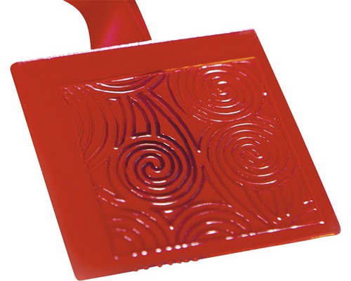 Etichetă pătrată cu model spiralat