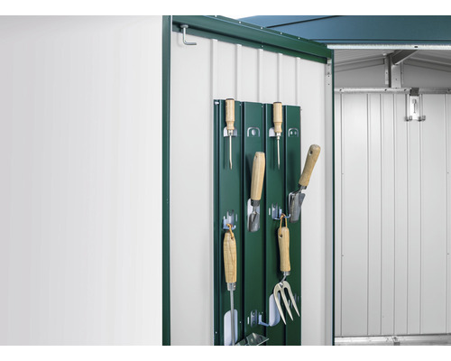 Dulap de scule de grădină cu scule pe suportul de perete