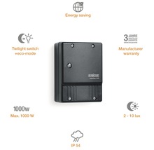 Senzor crepuscular Steinel NightMatic 2000 max. 1000W, pentru exterior IP54, negru-thumb-5