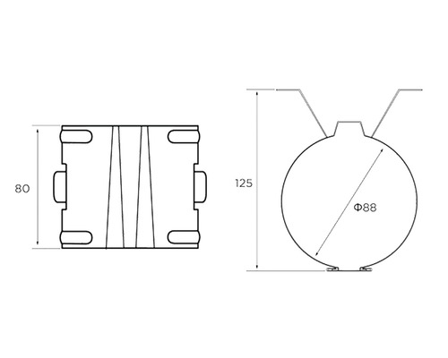 Desen tehnic al produsului cu dimensiuni