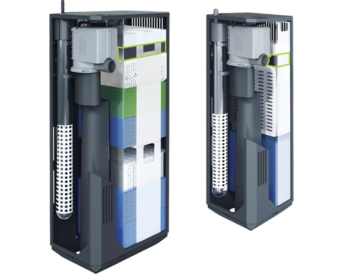 Două filtre interne pentru acvariu pentru curățarea apei.