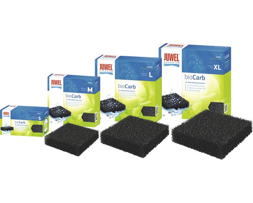 Juwel bioCarb bureți cu cărbune activ de diferite dimensiuni pentru acvarii