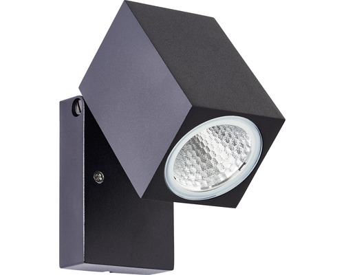 Lumină de perete neagră cu cub pivotant