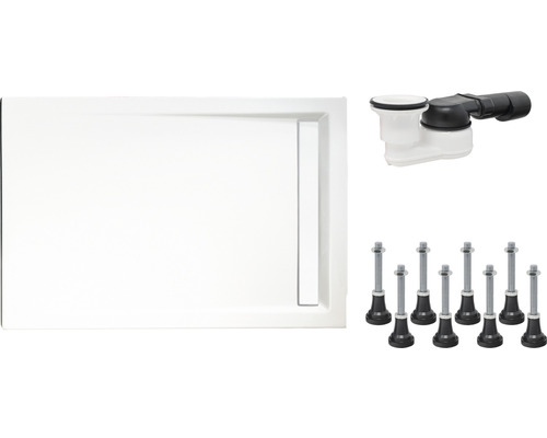 Cădiță de duș cu set de scurgere și picioare