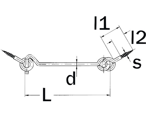 Desen tehnic al unui zăvor cu dimensiuni
