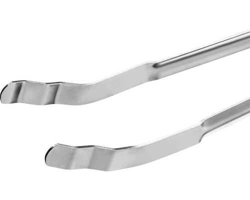 Detaliu clește grătar din oțel inoxidabil