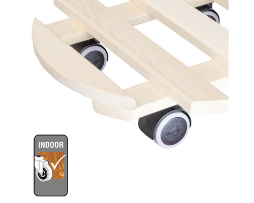 Placă cu role din lemn cu roți pentru interior