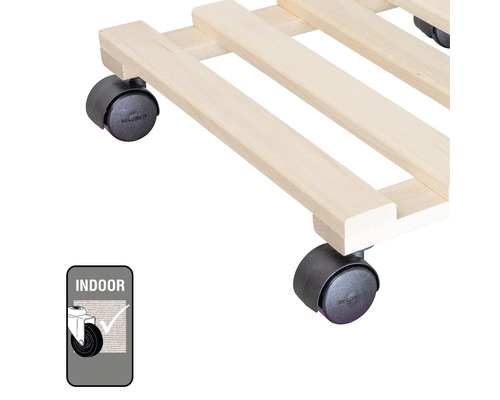 Placă cu rotile din lemn pentru interior