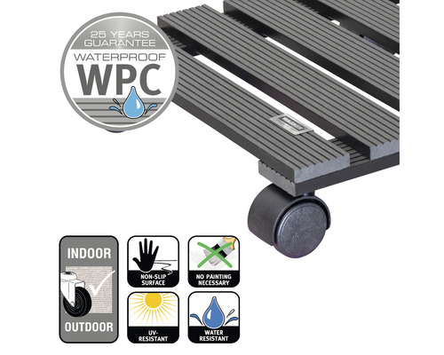 Placă cu rotile din compozit lemn-plastic cu garanție de 25 de ani, impermeabilă, potrivită pentru utilizare în interior și exterior, suprafață antiderapantă, nu necesită vopsire, rezistentă la UV, hidrofugă