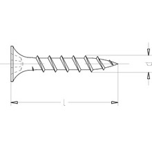 Șuruburi autofiletante profile lemn gipscarton Dresselhaus 3,9x45 mm oțel fosfatat, 1000 bucăți-thumb-1