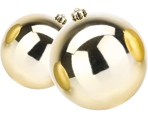 Două globuri de Crăciun din plastic