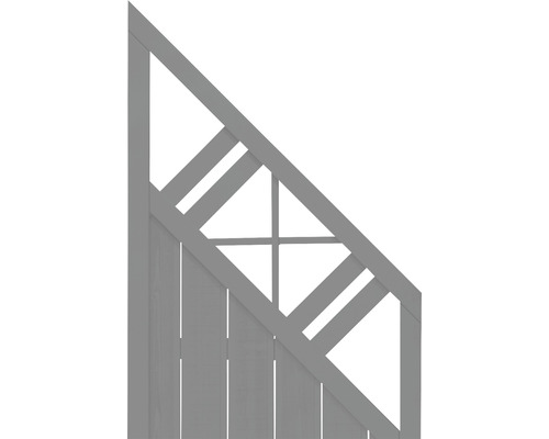 Detaliu element de gard din lemn cu ranforsare diagonală