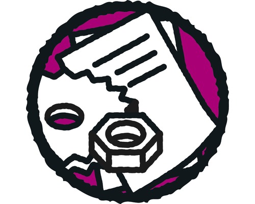 Simbol pentru aplicații cu șuruburi cu instrucțiuni