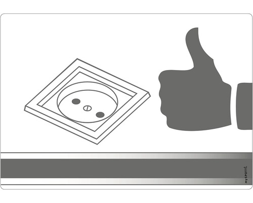 Simbol pentru o priză cu degetul mare în sus