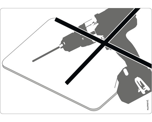 Simbol: Găurirea nu este permisă