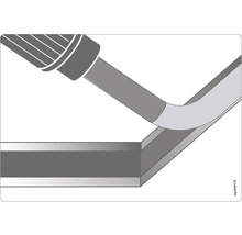 Etanșant aplicat într-un colț