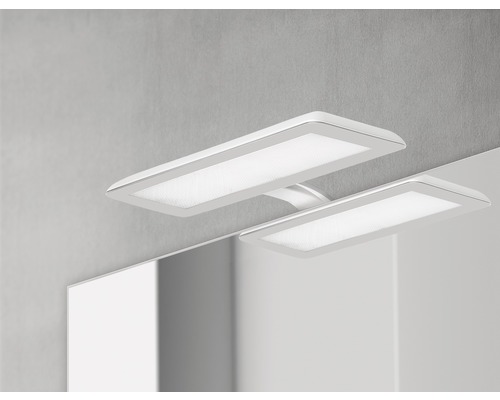 Lampă pentru oglindă cu LED integrat Nikita S3 10W IP 44, alb/aluminiu