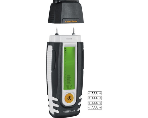 Higrometru Laserliner cu capac de protecție și patru baterii