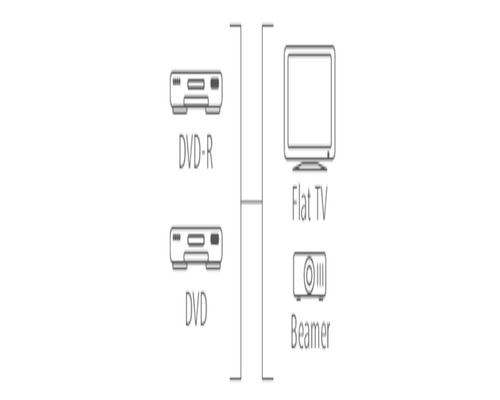 Reprezentare DVD-R, DVD, televizor plat și videoproiector